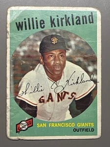 1959 Topps #484 Willie Kirkland - FAIR - Picture 1 of 2
