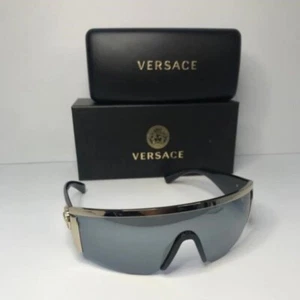 Original Versace Sunglasses Men's 2197 1261/87 Matte Black/Grey Lenses Men Vers - Picture 1 of 11