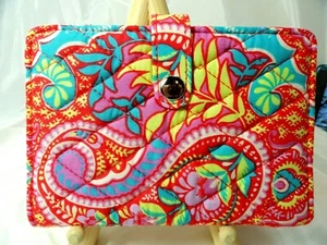 Portafoglio da viaggio Vera Bradley's in modello PAISLEY IN PARADISE, borsa, nuovo con etichette - Foto 1 di 11