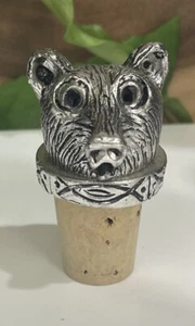 Ast-Design Wine Stopper/Cork Bear Stainless Steel Silver - Picture 1 of 3