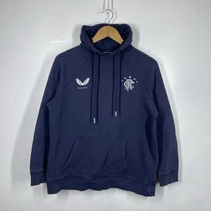 Castore Rangers FC Hoodie Mens S Blue Pullover Glasgow Football Club - Picture 1 of 16