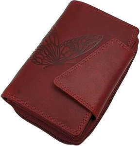 Rindleder Damen Geldbörse Geldbeutel Portemonnaie Geldtasche mit RFID Schutz - Bild 1 von 6