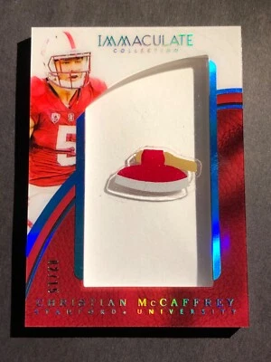 2017 Immaculate Collegiate Christian McCaffrey Helmet Sticker CMC Stanford 49ers - Image 1 of 2