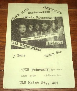 PENETRATION PATRICK FITZGERALD BLACK SLATE ORIGINAL LONDON ULU POSTER & TICKET - Picture 1 of 3