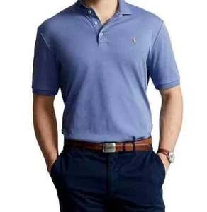 Polo Ralph Lauren L29643 Mens Blue Classic Fit Soft Cotton Polo Shirt Size XL - Picture 1 of 4