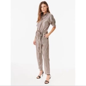 Xirena Theo Metallic Jumpsuit in Smokey Medium - Bild 1 von 9