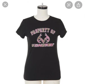 Womens Ladies Realtree T Shirt Black Camo Size Medium - Picture 1 of 1