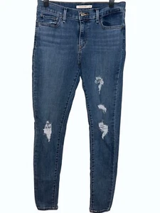 Levi’s 710 Super Skinny Distressed Mid-Rise Stretch Jeans Size 29 - Picture 1 of 11