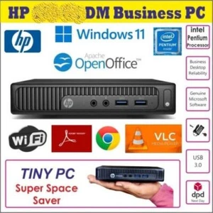 Windows11 PC HP ProDesk 600 G1 DM Mini Pentium G3240T@2.7GHz 8GB RAM 240SSD WiFi - Afbeelding 1 van 2