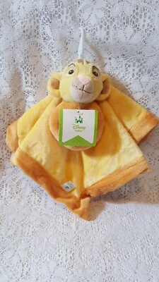 Disney Simba Lovey Amarillo Naranja Rey León Anillo Sonajero Juguete Manta de Seguridad  Foto 1 de 3
