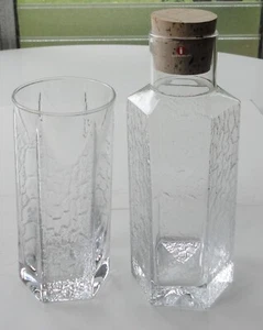 2 MCM Modern Iittala Finland Glass Kalinka Carafe & Vase Timo Sarpaneva - Picture 1 of 12