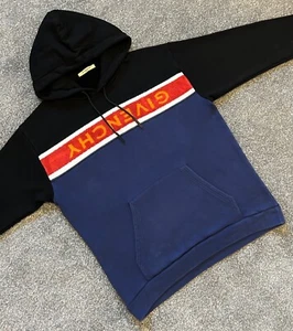 🔸Givenchy Mens Logo Hoodie In Black/Blue🔹SIZE XL🔹 - Picture 1 of 5