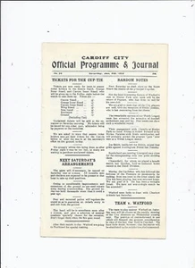 Cardiff City v Bolton Wanderers 6 January 1923 Ex Bound Volume No Cover - Picture 1 of 2