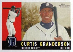 #50 Curtis Granderson - Detroit Tigers - 2009 Topps Heritage Baseball