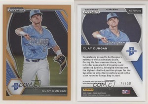 2021 Panini Prizm Draft Picks Neon Orange Prizm /50 Clay Dungan #PDP209