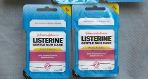 2er Pack J & J Listerine Reach Gentle Gum Care Zahnseide Zimt Minze Webseide - Bild 1 von 2