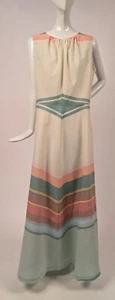 VINTAGE 1970’S LONG STRIPED DRESS BY JOAN CURTIS - Picture 1 of 7