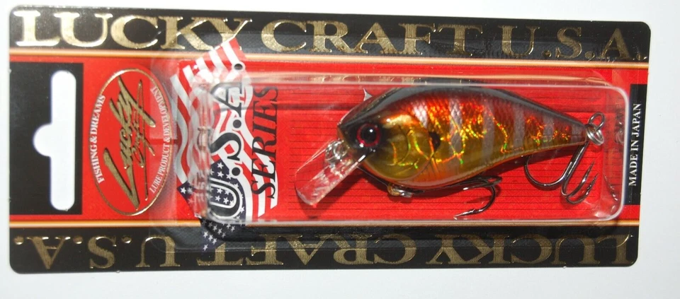 3 Lures Lucky Craft LC 1.5 1/2oz Crankbait Squarebill Assortment MAGMA Heat Shad