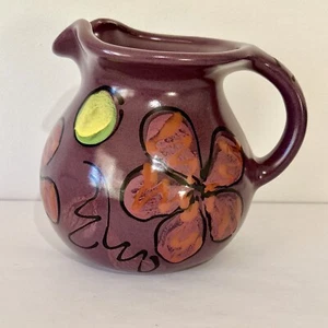 Brocca ceramica D. Lasser Vermont Studio arte ceramica firmata alta 7” astratta - Foto 1 di 5