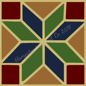 * ARTÍCULO DE PLANTILLA PRIMITIVA # 8267 U ~12"x12~ Edredón de granero - Estrella - Imagen 1 de 1