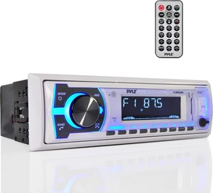 Pyle Marine Bluetooth Radio Estéreo 12V Único DIN Receptor en el tablero para Barco Audi - Imagen 1 de 7