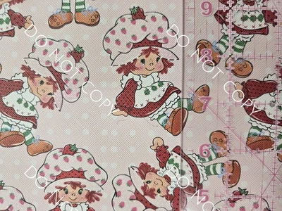 Custom Printed Faux Leather Vinyl Roll Berry Girl 80s Cartoon 12x54 - Image 1 of 2