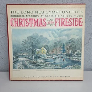 CHRISTMAS AT THE FIRESIDE 4-LP BOX SET VG+ VINYL + BOOK LONGINES SYMPHONETTE - Picture 1 of 3