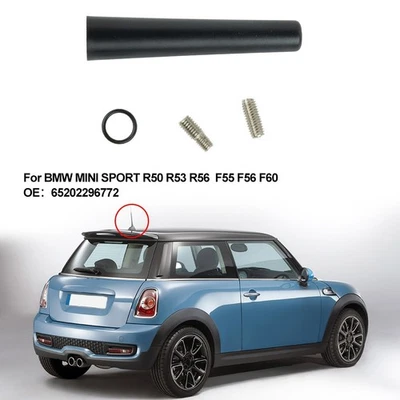 Antenna For R50 R56 R60 For Sport Short For Aerial Plastic AM/FM Black - Image 1 of 4