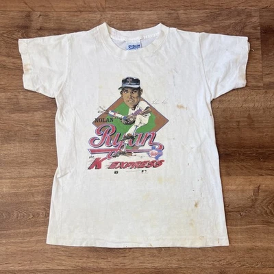 Vintage Salem Sportswear MLB Rangers Nolan Ryan Single Stitched Boys Size 14-16 - Image 1 of 4