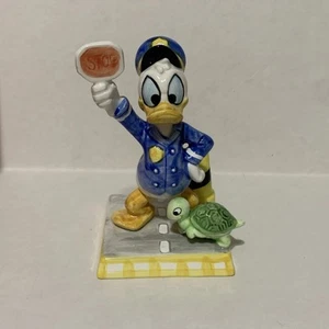 Disney Schmid Donald Duck Crossing Guard Figurine 4” Collectible - Picture 1 of 5