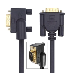 1m 90° VGA RGB Cable Right Angled Male to Straight Male 3COAX+6C Monitor - Picture 1 of 9