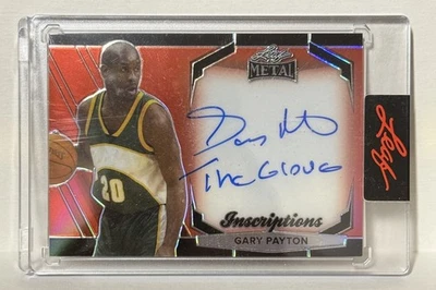 GARY PAYTON 2024 Hoja Metal Rojo❗️Inscripciones Automático 81/100 “El Guante” Foto 1 de 4