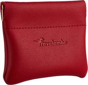 Travelambo Leder Squeeze Geldbörse Etui Kleingeld Halter Zugang rot klassisch  - Bild 1 von 5