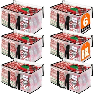 RoomHacks strapazierfähige transparente Umzugstaschen mit verstärktem Griff und doppeltem Reißverschluss... - Bild 1 von 6