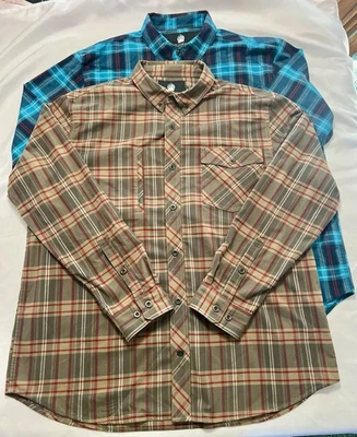 Duluth Trading Boars Nest Flannel Shirt  Lot Of 2 Mens 2XL Outdoor Performance - Image 1 of 4