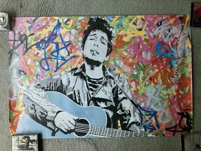 MR. BRAINWASH * 2011 BOB DYLAN POSTER Print Collage  Street Art Banksy Graffiti - Image 1 of 4