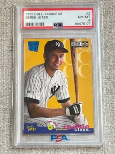 1995 COLLECTOR'S CHOICE SE DEREK JETER ROOKIE CARD #2 GRADED PSA 8 NM-MT - Picture 1 of 2
