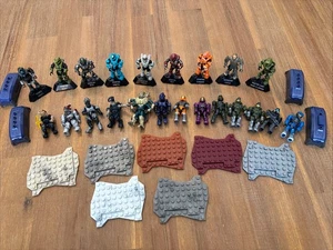 Halo Mega Bloks Construx Mini Figures Lot of 22 Marine Spartan Covenant Stands - Picture 1 of 14