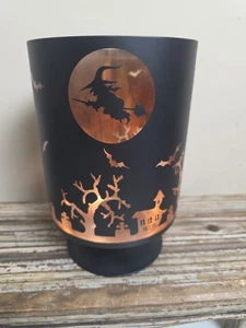 HALLOWEEN Witch Glqss Candle Holder HOLDER 9in X 6in. Ezc - Picture 1 of 9