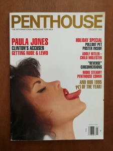 Penthouse Magazine January 1995 Paula Jones Pet of the Month Lydia Schone - Bild 1 von 1