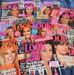 LOOKS Magazines x 10 JOB LOT 2008 Britney Spears ANGELINA Jen Aniston CELEBRITY - Picture 1 of 21