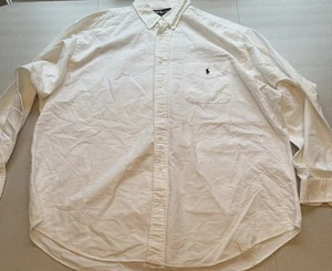 Ralph Lauren Men’s 100% Cotton Button Down Embroidered Logo Big Shirt  Size XL - Picture 1 of 6