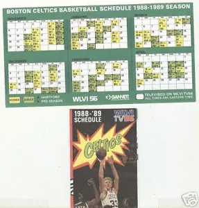 Programma fotografico Larry Bird Boston Celtics 1988-89 DJ/Walton/Parish/McHale Ex๐ - Foto 1 di 3