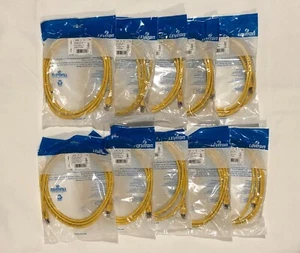 Lote x10 Cable Leviton Cat 6+ Amarillo 7' Extreme Ethernet Cable de Conexión 7 Pies 62460-7Y - Imagen 1 de 3