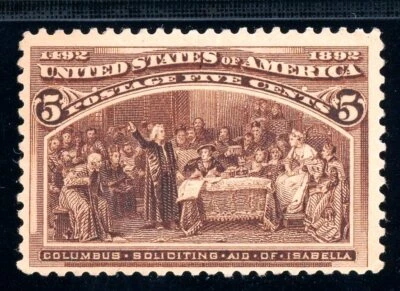 USAstamps Unused FVF US 1893 Columbian Expo Soliciting Aid Scott 234 OG MNH - Image 1 of 2