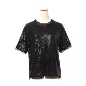 Women Sequin Shirts Tops Tee Short Sleeve Shiny Glitter T-shirts Blouse - Picture 1 of 11