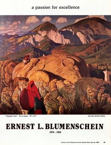 1982 ERNEST L. BLUMENSCHEIN rivista d'epoca articolo 7 pagine con 7 foto - Foto 1 di 3