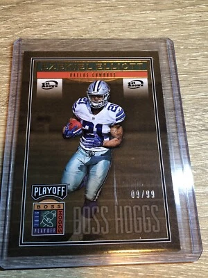 2016 Playoff Boss Hoggs Ezekiel Elliott RC #d 9/99 Cowboys SP!  - Image 1 of 2