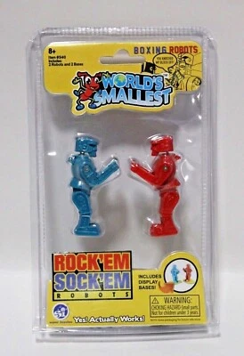 World's Smallest Boxing Robots - ROCK'EM SOCK'EM ROBOTS (2 Robots & 2 Bases) - Image 1 of 3