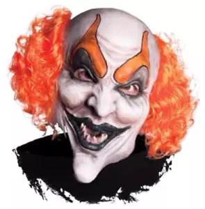 Devilish Clown Mask Circus Carnival Evil Fancy Dress Halloween Costume Accessory - Picture 1 of 1